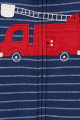 1-Piece Firetruck 100% Snug Fit Cotton Footie PJs