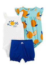 3-Piece Fruity Outfit Set