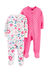 2-Pack Cotton Zip-Up Sleep & Plays