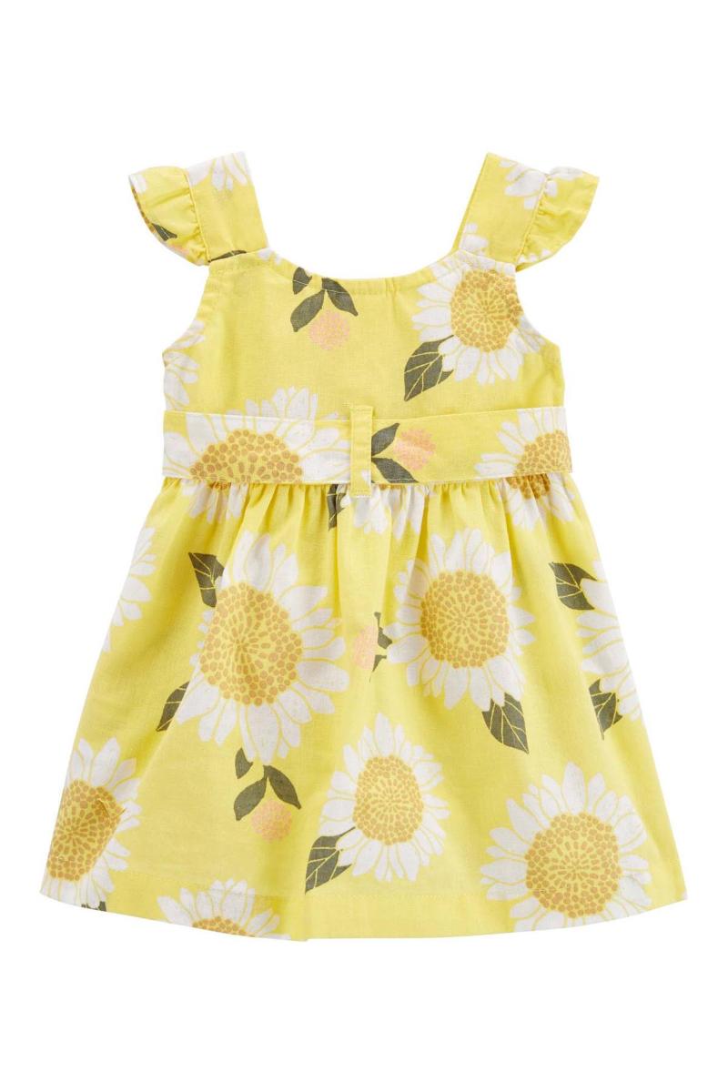 Sunflower Linen Dress – Carters Pakistan