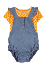 2-Piece Tee & Chambray Bubble Suit