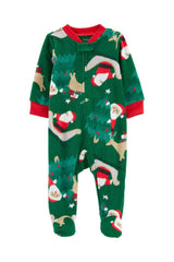 Santa Fleece Zip-Up Sleep & Play