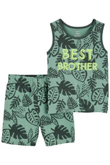 2-Piece Best Brother Cotton Outfit Set