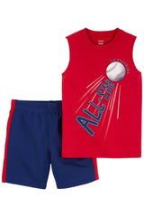 2-Piece Baseball Tank & Short Set